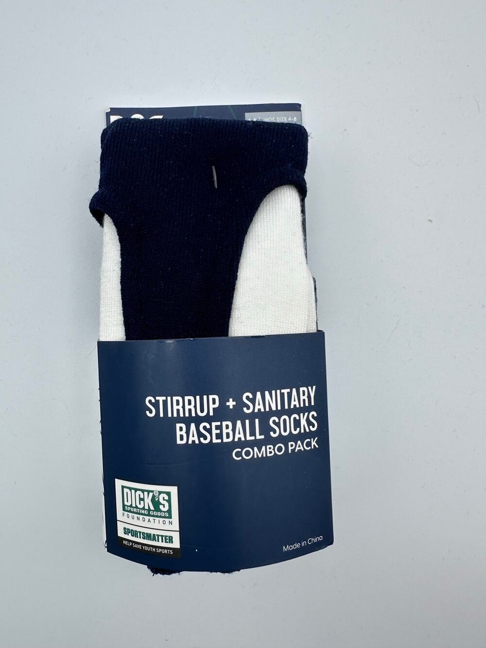 DSG Navy Blue Stirrup + Sanitary Combo Baseball Socks Size Medium Brand New